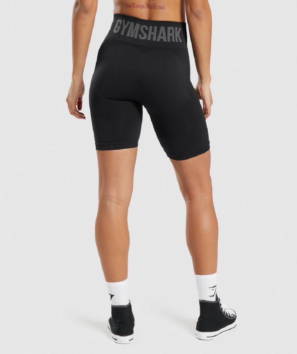 Szorty Damskie Gymshark Flex Cycling Czarne | PL 2485RVD